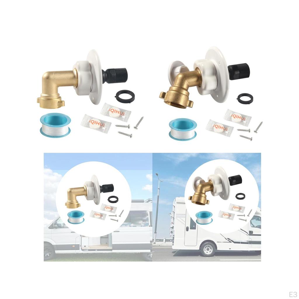 Комплект впускного отверстия для залива воды в городском автофургоне и латунная трубная резьба для шланга для прицепа-кемпера, морская прочная конструкция