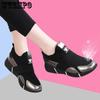 Black Sports Shoes Breathable Slip On Women's Shoes High-grade Casual Walking Shoes Soft Bottom Lightweight Mother's Shoes