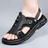 Genuine Leather Sandals Men Light Casual Shoes Beach Sandals Man Shoes Summer Male Flats Casual Shoes Men Sandals Solid Slippers