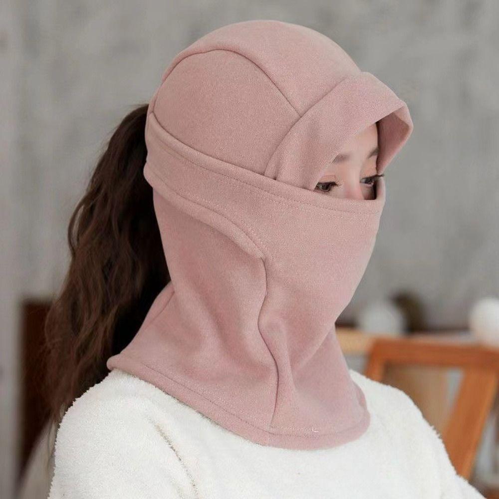 Ветрозащитные Теплые Шапки-Бини Толстые Теплые Зимние Шапки Простота Маска на Все Лицо Шея
