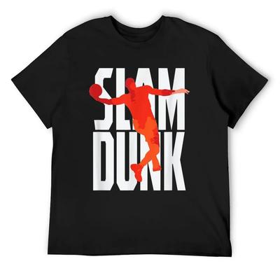 Баскетбольная футболка Slam Dunk корейская мода винтажная аниме-футболка черные футболки для мужчин