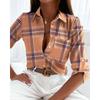 Women's Spring and Autumn Tops Long Sleeve Shirt Printed Shirt Women