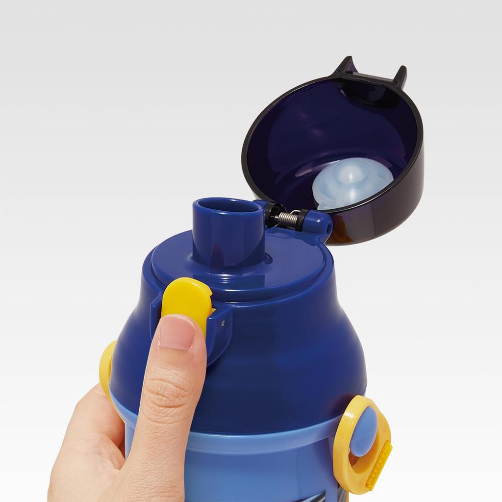 Skater Пластиковая бутылка для воды 480 мл, одно нажатие, антибактериальная, для детей, легкая, антибактериальная обработка, сделано в Японии, Plarail 25, для мальчиков