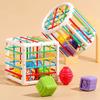 Форма Игрушки для сортировки для малышей Красочный сенсорный куб с резинками Игрушка Образовательная