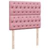 Box Spring Bed with Mattress Pink 120 x 200 cm Velvet