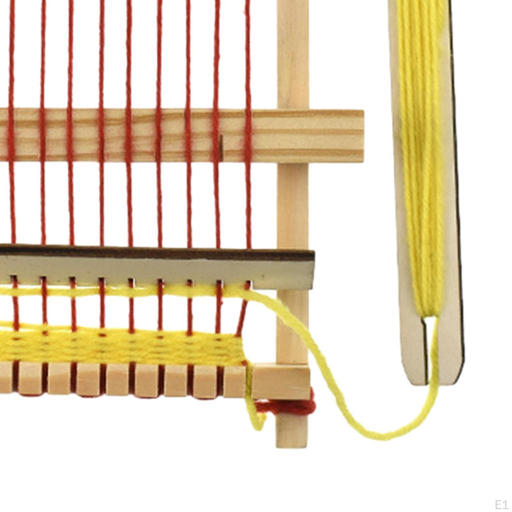 Wooden Craft Weaving Loom Kids Educational Toy DIY Multipurpose Handcraft Hand Machine for