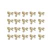 20Pcs Nail Decoration Shiny Visual Effect Show Unique Charm Alloy Excellent Bow-knot Ornament Manicure Nails Accessories for Salon