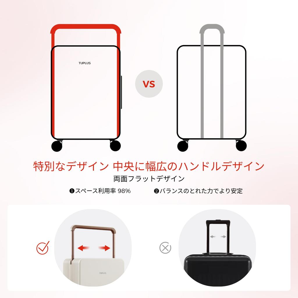 Suitcase ABS Carry Case Large Shockproof Carry Bag Quiet 8 Wheels Travel Business Business Trip Equipped with TSA Balance Series [TUPLUS] Rourke,