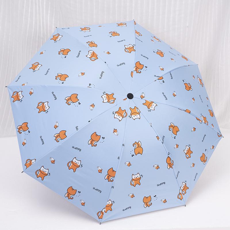 Женский складной зонт с рисунком – защита от ультрафиолета, студенческий солнцезащитный зонт для дождливых и солнечных дней с индивидуальным логотипом