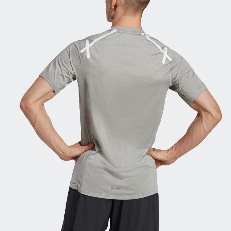 adidas Футболка для тренировок Teach Not Preach, мужская, серо-лиловая HS7508