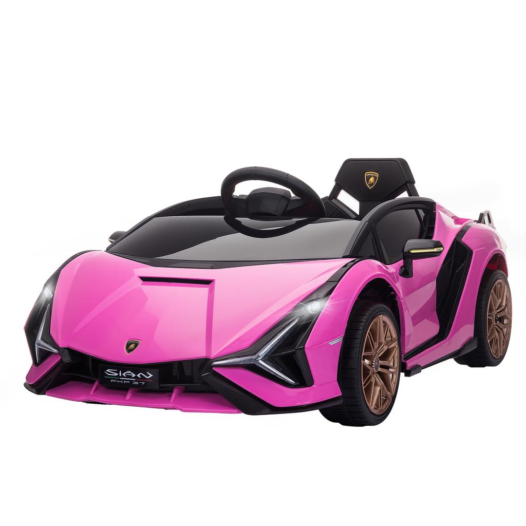 Детский электромобиль, Lamborghini, 3-5 км/ч, Пульт дистанционного управления, для 3-5 лет, Розовый