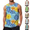 Мужская летняя пляжная майка для серфинга, большой размер, повседневный дышащий топ без рукавов, свободная майка с принтом, мужская рубашка