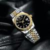 Автоматические часы Механические Водонепроницаемые Стильные Аналоговые Популярные Бизнес Дата Бренд Наручные Часы Простые Повседневные Золотые Черные Светящиеся Часы [BUREI] Мужские