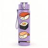 1PC Sushi Roll Food Assortment Print 750ml Color Plastic Sports Water Bottle Leakproof Flip Straw Lid Suitable for Sports Office Home Use