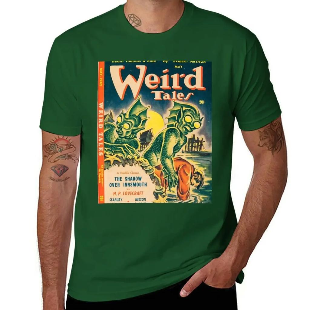 Футболки Weird Tales топы кастомные Блузка мужские хлопковые футболки