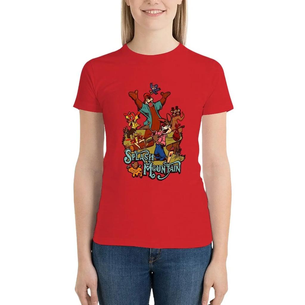 Splash Mountain Song of the South Cartoon T-Shirt plus size tops summer tops Women's clothing
