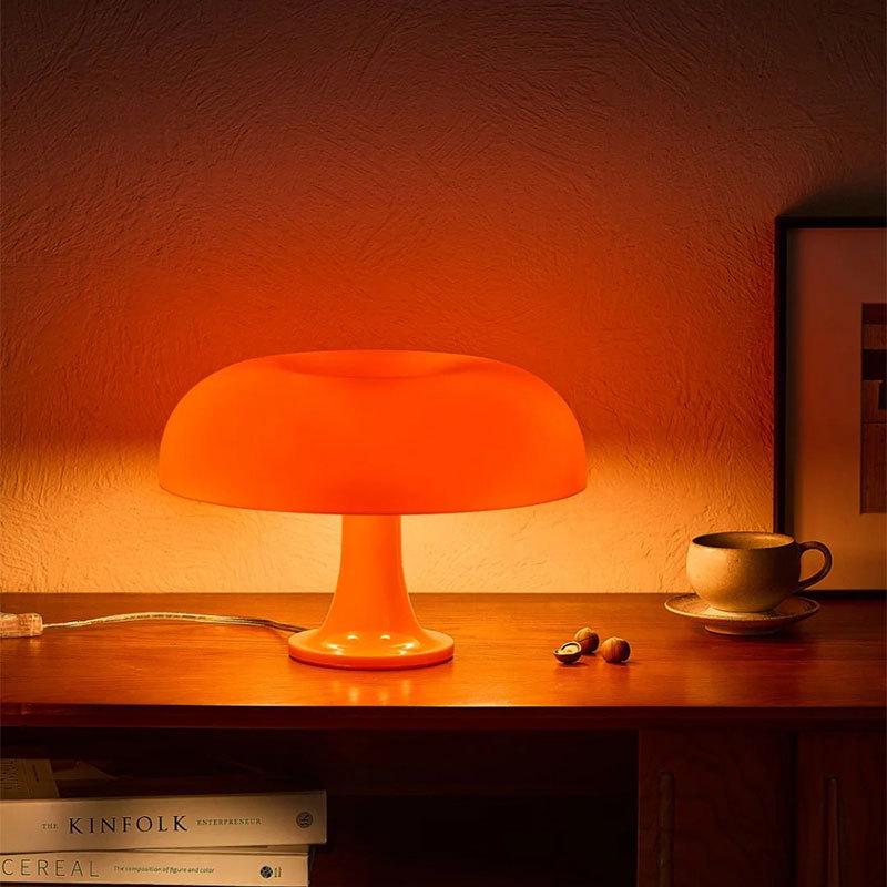Italian Mushroom Table Lamp - Nordic Minimalist Decorative Night Light for Study & Bedroom