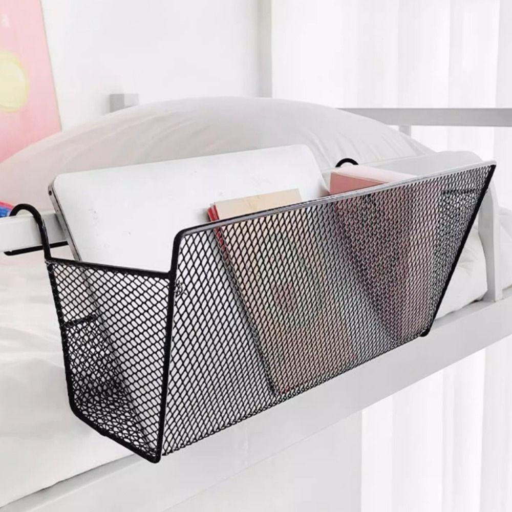 Space Saving Sundries Storage Basket Heavy-Duty Metal Organizer Bedside Organizer Dormitory Use