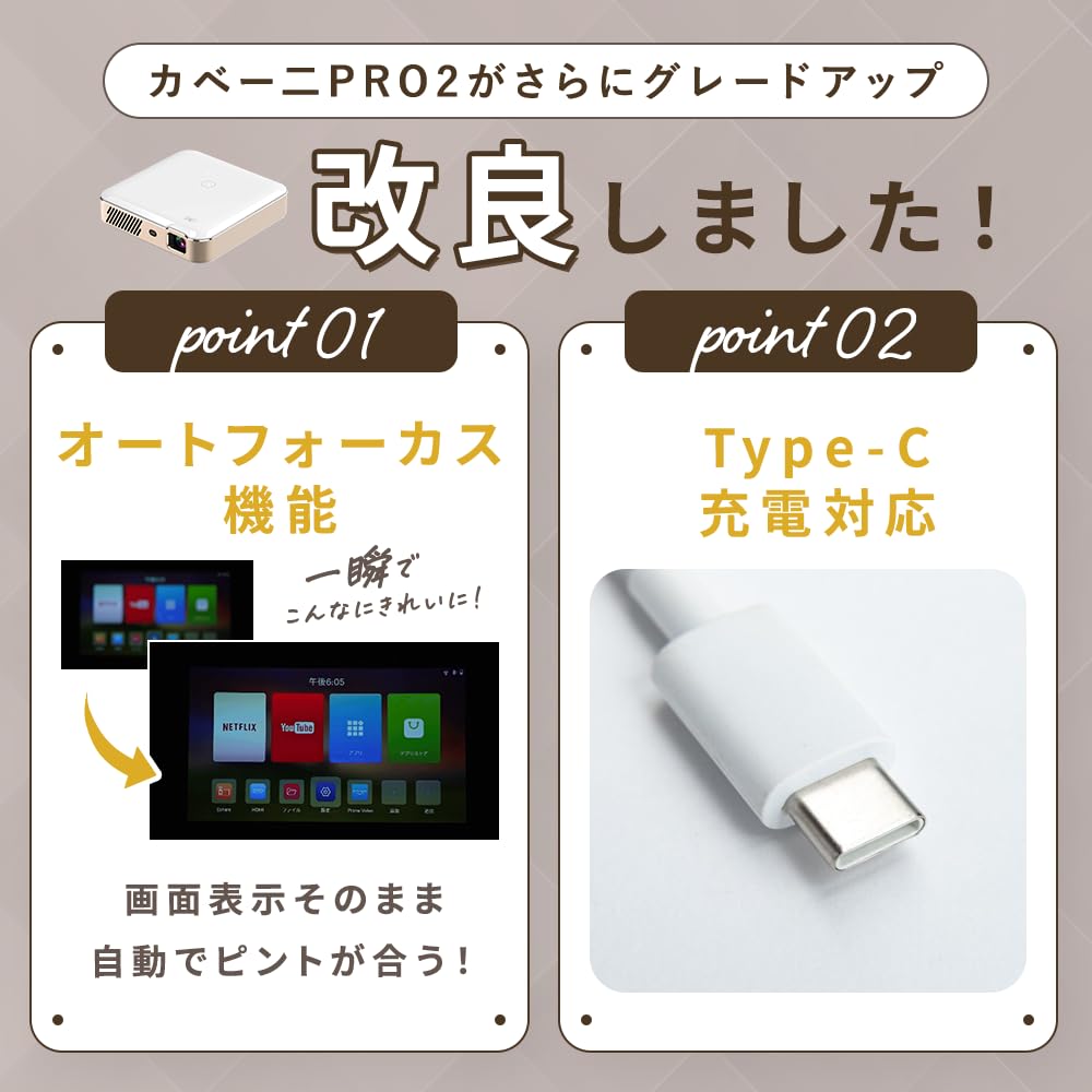PRO2 2026 Model Warranty Autofocus Full HD Projector Compact Projector for Home Use Mobile Projector Bluetooth Compatible Keystone Correction Tripod