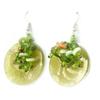[R3289] - Серьги «Кармен» зеленые, 36 мм.