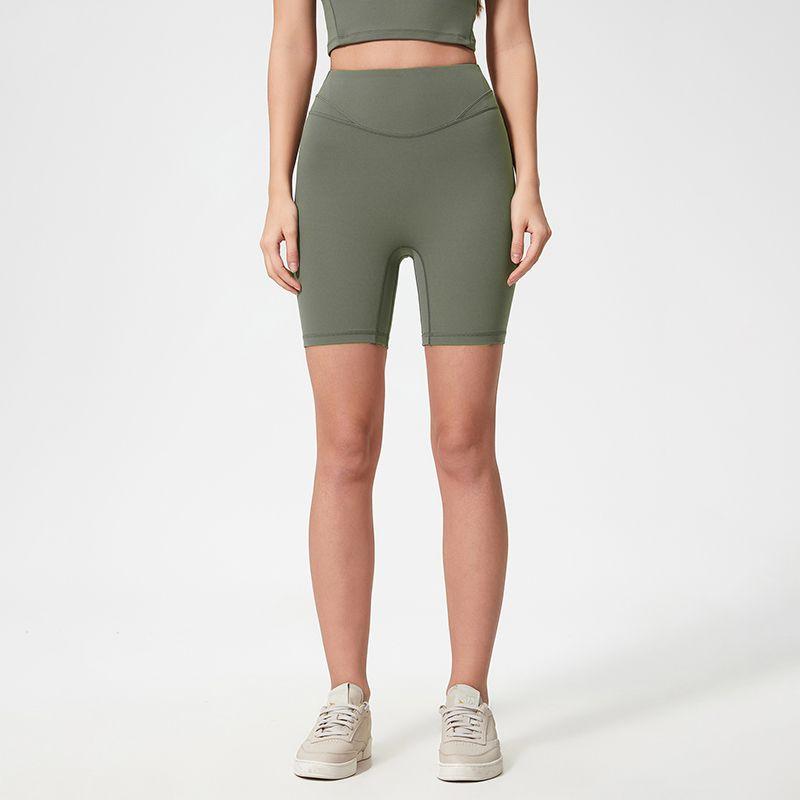 Big Brand Flat for Four Points Yoga Pants Outwear Not Embarrassed High Waist Track Shorts Women's Tight Fitness Shorts Women's Hip Lifting