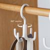 Rotating Rack, Wrap Scarf Wardrobe Home Storage Rack, Space Saving Plastic Hooks, Storage Racks Hanging Hooks