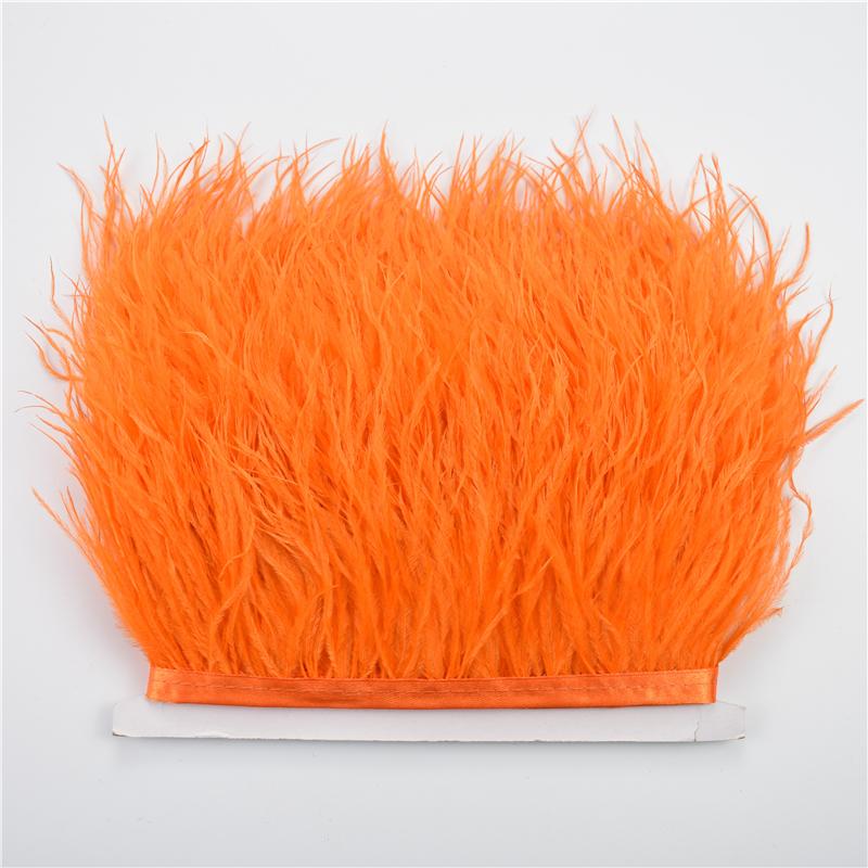 Перо 8-10 см Отделка страусиными перьями для шитья и рукоделия Черная перьевая бахрома для украшения юбки Натуральные перья Ленточная бахрома