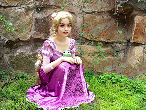 Мидория Лаванда Запутанная Рапунцель Косплей Парик для Хэллоуина, Мероприятий и многого другого