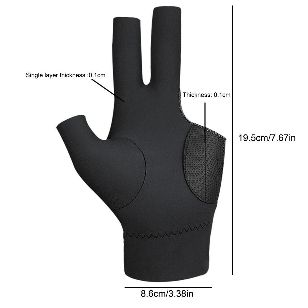 Перчатки для бильярда с открытыми пальцами, регулируемая наклейка, перчатки из полиэстера для снукера, портативные легкие многоразовые любительские тренировки