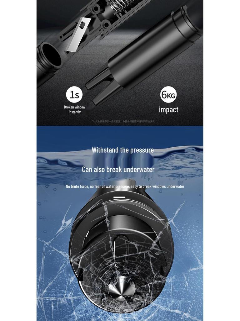 Emergency Car Escape Hammer & Window Breaker with Seatbelt Cutter – Multi-functional Safety Tool