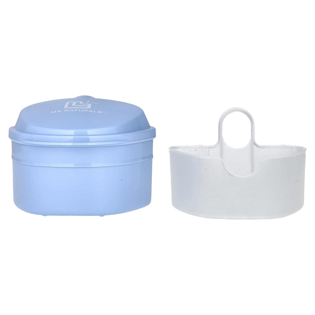 M3 Naturals, denture bath case, spill-proof strainer, 1 set