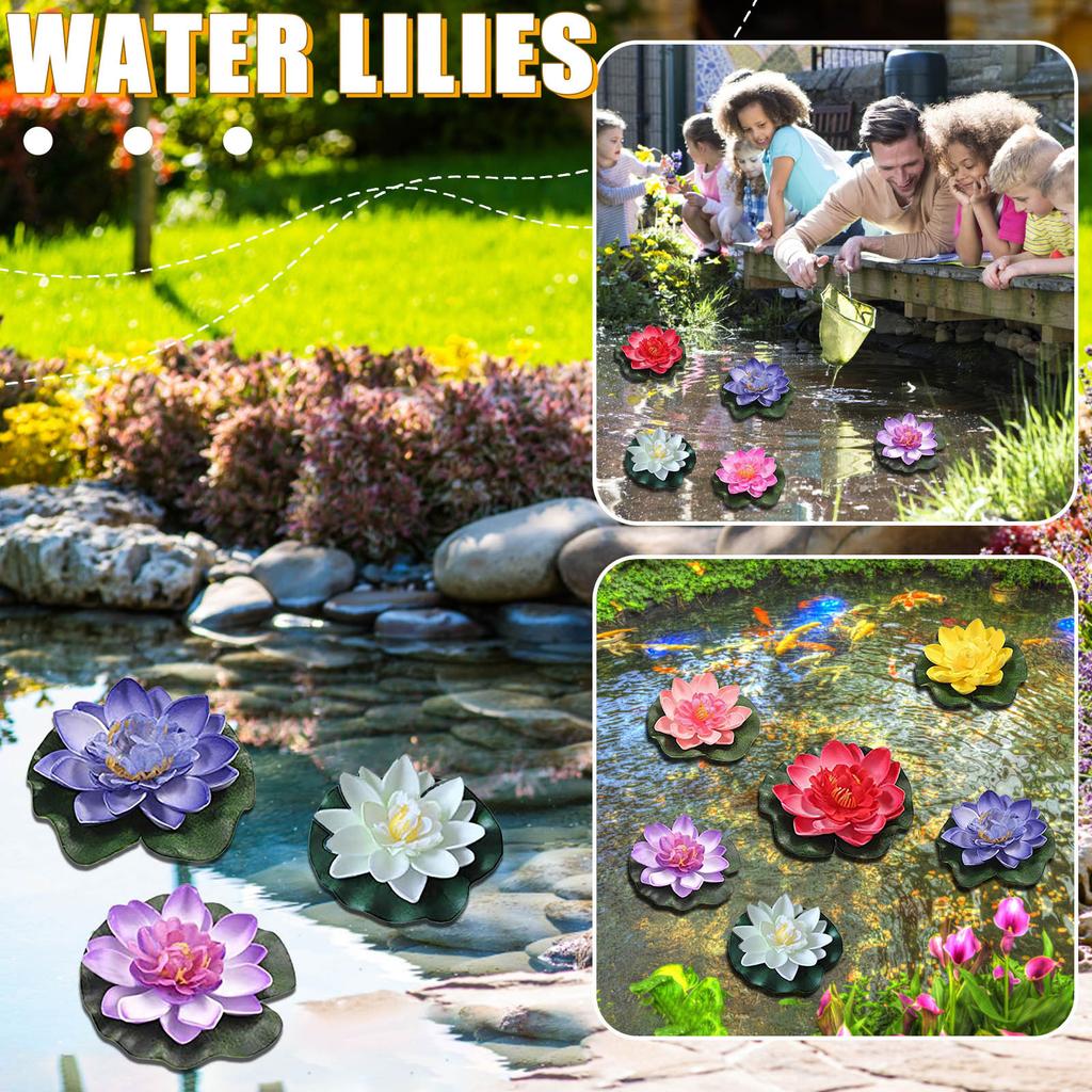 7pcFloating Flower Artificial Water L Ily Floating L Otus L Otus Water L Ily