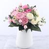 Supplies Home Ornament Wedding Party Decoration  Rose Bouquet Artificial Flowers  Silk Peony