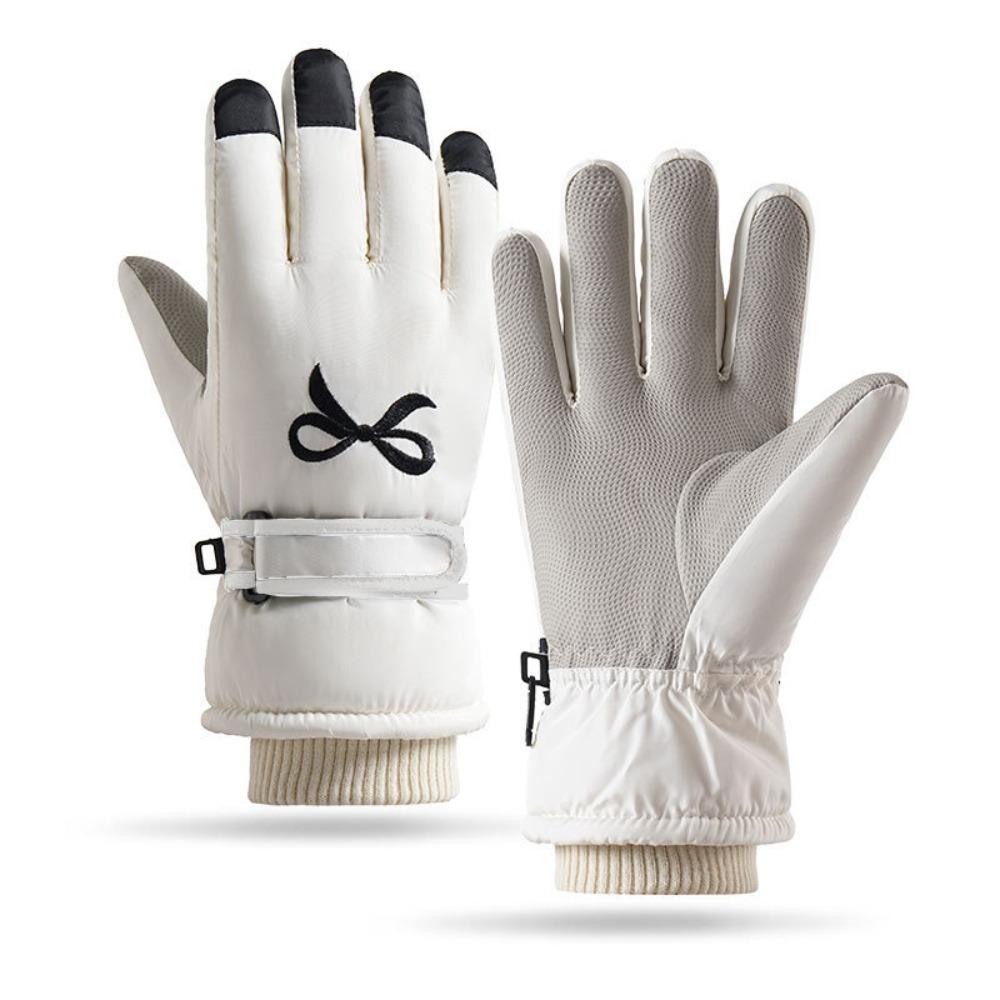 Velvet Cycling Skiing Gloves Touch-Screen Winter Warm Gloves Durable Ski Gloves Snowmobile