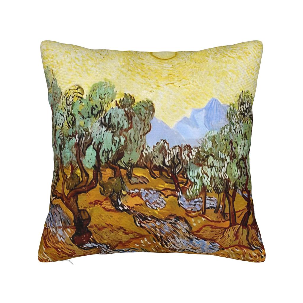 Van Gogh Square Pillow Case Field Oil Painting Cushion Covers Customized Zippered Decorative Pillowcase for Home xcm