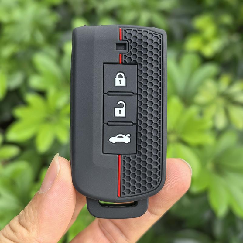 Car Silicone Key Case Bag Key Shell For Mitsubishi Outlander Pajero Lancer EX Evolution X Ralliart Asx L200 Triton Colt