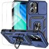 Case for iPhone 17, Shockproof Protection with Camera Cover and 2 Tempered Glasses - Navy Blue