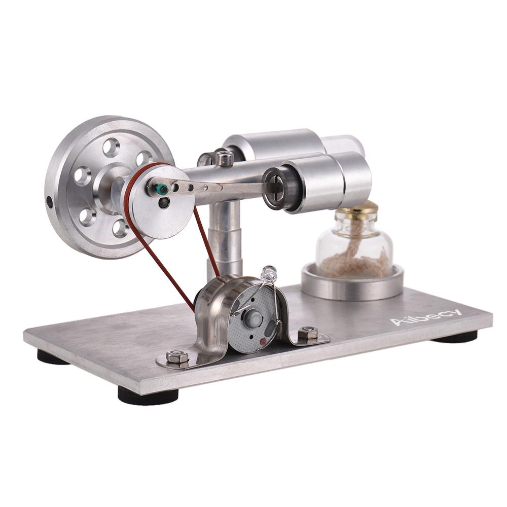 Aibecy Hot Air Stirling Engine Motor Model Electricity Power Generator with LED Physics Educational