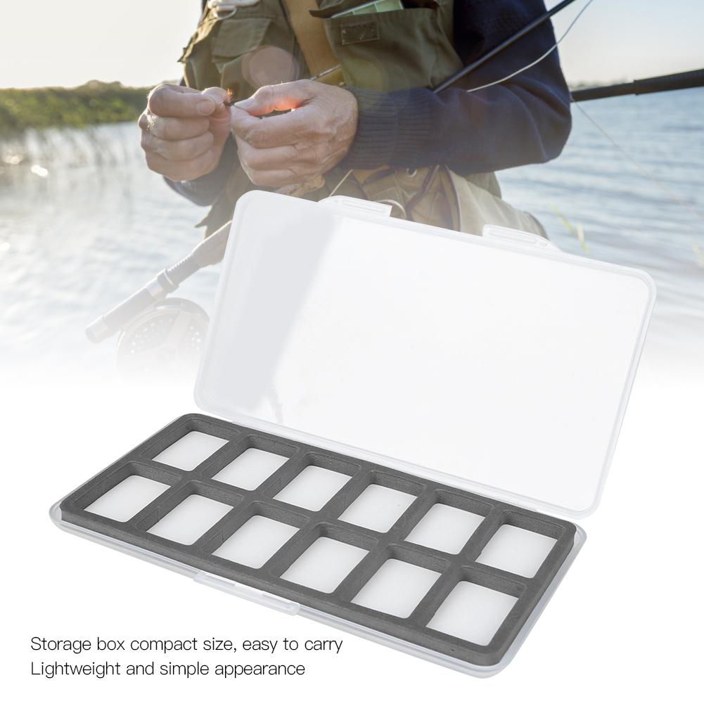 Магнитный ящик для хранения рыболовных снастей из ABS, чехол для рыболовных крючков и приманок с пенопластовым аксессуаром, 12 сеток