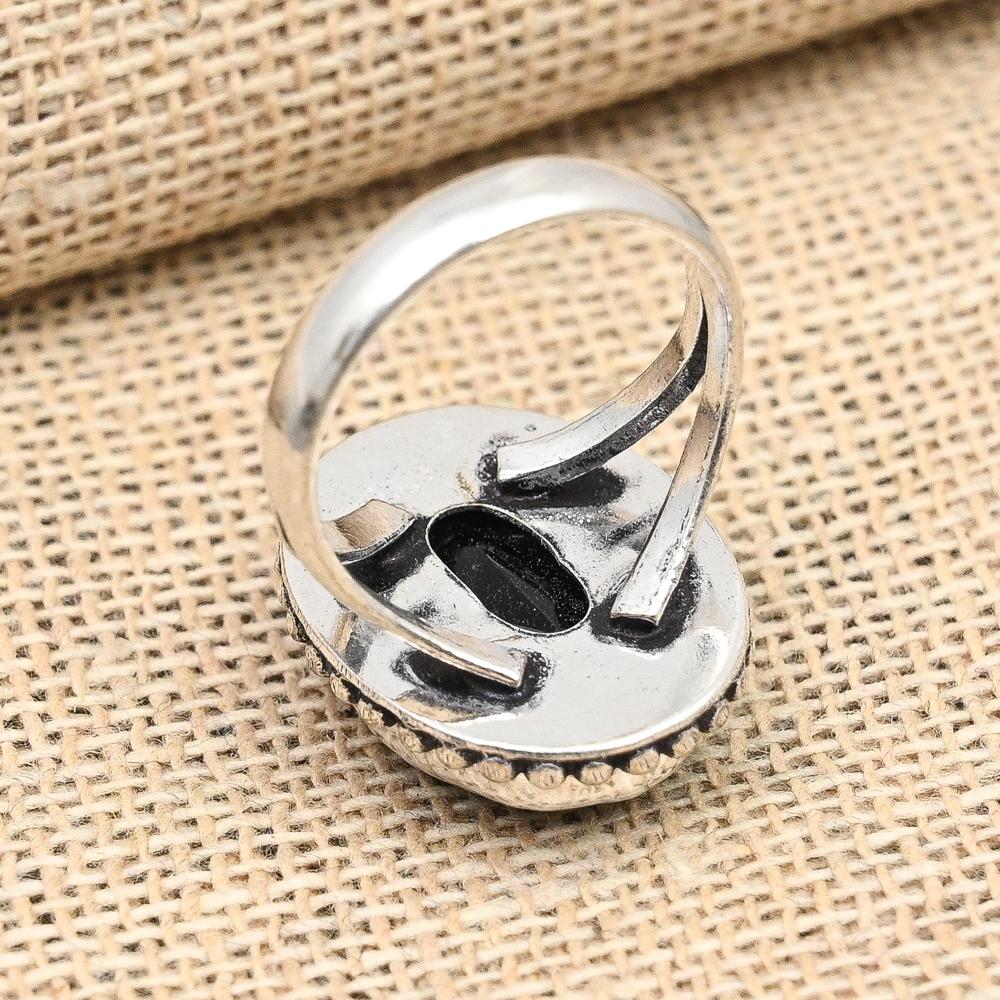 Ювелирное кольцо ручной работы из стерлингового серебра 925 пробы с черной шпинелью, подарок для женщин