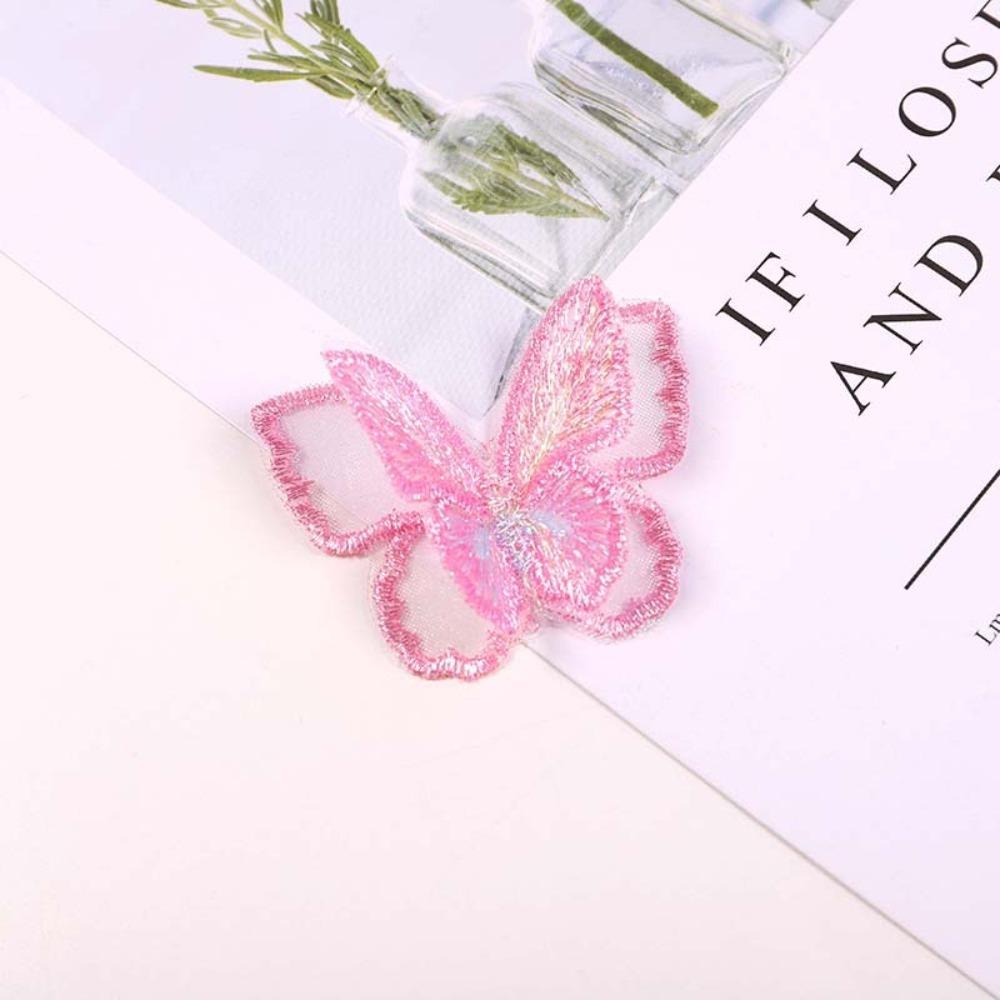 10PCS Double-layer Chiffon Butterfly Dreamy Sewing Craft Decoration For Hairband Nail Decoration