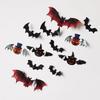 3D Halloween Wall Decor Set: PVC Pumpkin & Bat Stickers for Festive Scenes