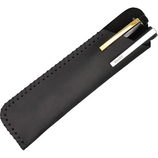 Handmade Leather Double Pen Case Crazy Horse Leather Fountain Pen Pouch Protective Sleeve Cover