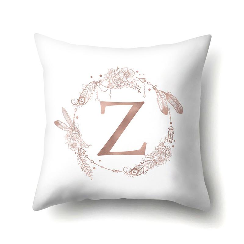 Полиэстеровая наволочка в домашнем стиле, декоративная наволочка с принтом, наволочка с 26 английскими буквами
