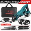 288V 1500W Brushless Cordless Reciprocating Saws With 2Battery Metal Wood Cutting Tool Electric Saws For Makita Battery