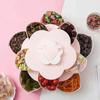 2-layer Snack Tray with Phone Holder Jewelry Organizer Creative Rotating Petal Candy Box  Entertain