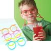 Colorful Straw Glasses Flexible Drinking Straws Tube Tools Kids Party Bar Supplies