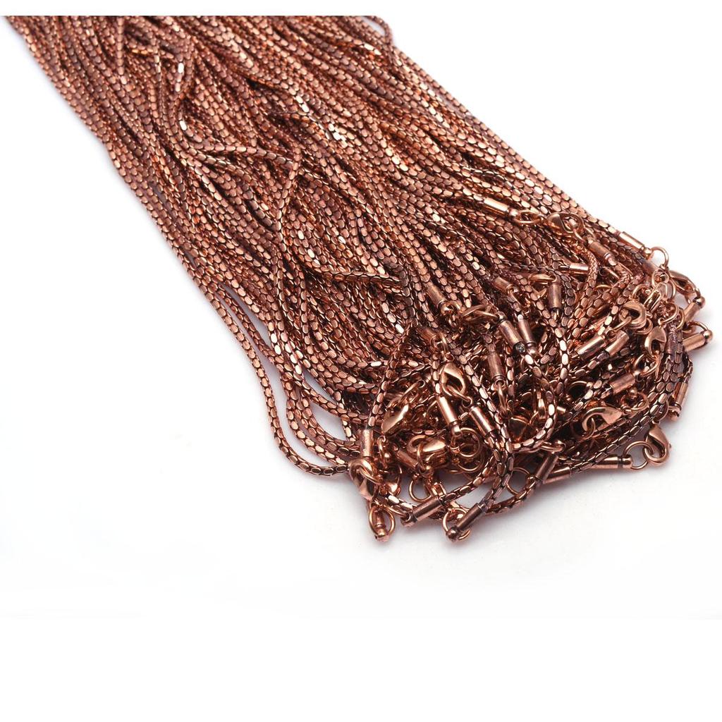 Pure Copper Box Chain Necklace Herringbone Copper Jewelry Copper Chain Necklace Jewelry For Eco Friendly Chain Gift