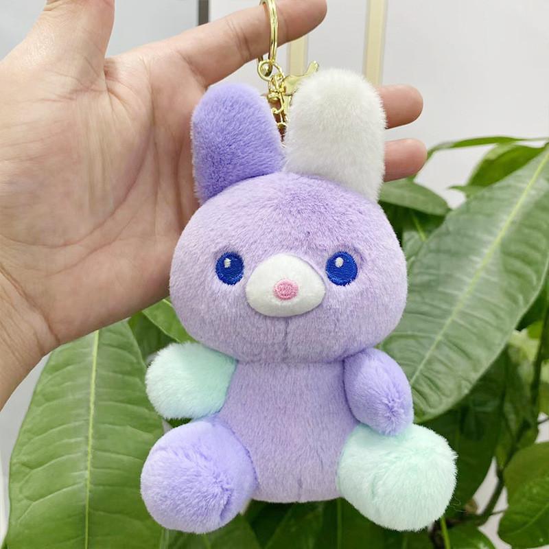 Cute Cartoon Animal Plush Keychain Figures Featuring Colorful Bears And Dogs