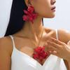 Европейский и американский 3-предметный цветочный набор украшений: Колье и Серьги для Праздников и Банкетов